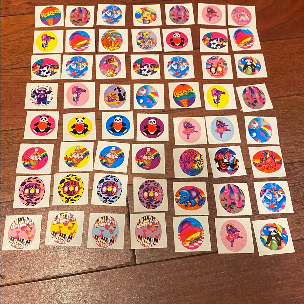 Lot of Vintage Lisa Frank oval circle stickers